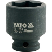 Yato Yt-1020 Impact Socket 1/2Inch X30Mm|Impact Socket Wrench Adaptor|Power Tools|Home Tools|Industrial Tools|Mechanical Tools|Automotive|Crmoscm-440|Crv50Bv30|Black Phosphated|Cold Forged|Socket Set