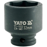 Yato Yt-1022 Impact Socket 1/2Inch X32Mm|Impact Socket Wrench Adaptor|Power Tools|Home Tools|Industrial Tools|Mechanical Tools|Automotive|Crmoscm-440|Crv50Bv30|Black Phosphated|Cold Forged|Socket Set