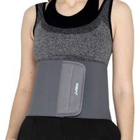 Reify 8-Inch Grey Abdominal Belt After Delivery Tummy Reduction Trimmer Belly Slimming Binder For Women Post Pregnancy Care (Grey, Xxl), 42-46 Inch