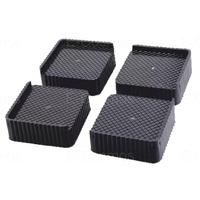 E-Cosmos Refrigerator Stand, Washing Machine Stand, Furniture Base Stand, Fridge Stand For Single Door And Double Door (Black) (Pack Of 4)
