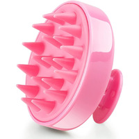 Xml Hair Scalp Massager Shampoo Brush With Soft Silicone Bristles For Anti Dandruff Removal Head Massager Prevents Hair Loss For Men, Women (Pink)