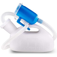 Dialdrcare 2000Ml Portable Male Urinal For Hospital Camping Car Travel With 65" Long Tube(White)