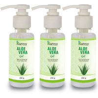 Kazima Aloe Vera Gel Raw - 100% Pure Natural Gel - Ideal For Skin Treatment, Face, Acne Scars, Hair Care, Moisturizer & Dark Circles (200 Gram (Pack Of 3))