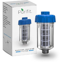 Purifit Washing Machine Filter For Hard Water, Chlorine, Limescale Removal | Hard Water Softener For Top Load And Front Load Machines, Blue Colour, Quantity - 1 Pcs