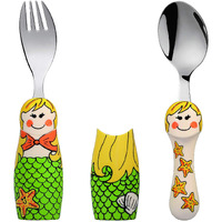 Eat4Fun Duo Collection Kids Fork & Spoon, Mermaid