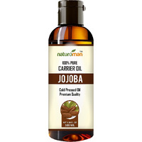 Naturoman Cold Pressed Jojoba Carrier Oil | Suitable For All Skin Types | 100% Pure & Natural | For Skin, Hair, Face, Body & Massage | Pack Of 1 | 100 Ml