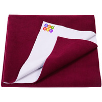 Beybee Waterproof Quick Dry Sheet For Baby| Bed Pad Anti-Piling Fleece Extra Absorbent Washable Matress Protector| Baby Bed Protector Sheet For Toddler Children, X-Large Size, 200 X 140Cm, Maroon