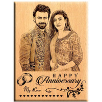 Amazing Gifts Personalized Gift For Wedding Anniversary - Customize Engraved Wooden Plaque 5X4