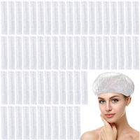 Snmmifer Waterproof Disposable Shower Caps For Women (100 Pieces)