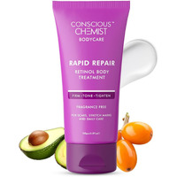 Conscious Chemist Retinol Body Cream | Reduces Stretch Marks, Uneven Skin Tone & Scars | For Post Pregnancy Irregular Lines/Streaks | All Skin Types, Fragrance Free & Cruelty Free | 100 G