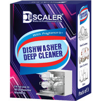 Descaler Dishwasher Cleaner & Descaler | Cleans, Descales & Disinfects 300 Gms  Pack Contains 3 Pouches | Remove Hard Water Build Up Lime Scale & Rust, Leaves Dishes & Glass Ware Spot Free (300Gram)