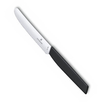 Victorinox Swiss Modern Tomato And Table Knife, Wavy Edge, Black, Standard (6.9003.11W)