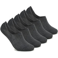 Xjarvis Premium 5 Pairs No Show Low Cut Loafer Socks For Men & Women Non Slip With Combed Cotton Socks For Sports, Running & Hiking, Pack Of 5, Dark Grey (Free Size)