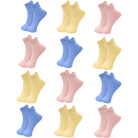 Xjarvis Miami Ankle Socks For Women & Girls  Soft Cotton, Odor-Free, Breathable & Comfortable Everyday Socks  Perfect For Sports, Running & Available Multicolor (Pack Of 12)