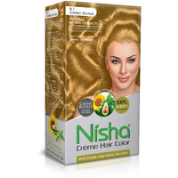 Nisha Crme Hair Color, 150G (60Gm+90Ml+18Ml) And Conditioner - Golden Blonde