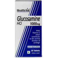 Healthaid Glucosamine Hcl 1000Mg With Vitamin C, Curcuma Extract & Manganese  30 Vegetarian Tablets For Joint Health, Flexibility, Mobility, Cartilage Support, Anti-Inflammatory & Bone Strength