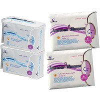 Airiz Active Oxygen And Negative Ion Soft-Cotton Sanitary Pads For Day And Night Use (36 Pieces) - Pack Of 4