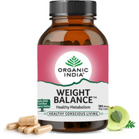 A Tata Product - Organic India Weight Balance - 180 Veg Capsules, Naturally Promotes Healthy Metabolism & Reduces Fatigue, Contains Antioxidants For Better Immunity, Gmp & Npop Certified Organic
