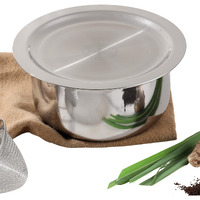 Vinod Platinum Triply Stainless Steel Tope With Stainless Steel Lid 5.2 Litres Capacity (24 Cm Diameter) - Silver (Induction And Gas Stove Friendly), 5 Years Warranty