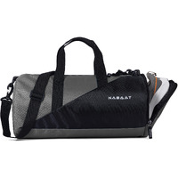 Nabaat Polyester Gym Bags For Men And Women Duffle Bag/Sports Bag/Shoulder Side Bag For Travel, Water Resistant With Shoe Compartment (Grey_Black, Gmb-Grbk2)
