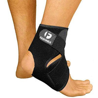 Fashnex Neoprene Premium Ankle Support Compression Brace For Injuries, Ankle Protection Guard Helpful In Pain Relief And Recovery. Ankle Band For Men & Women (Free Size), Black, (As Per Image)