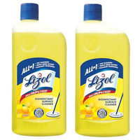 Lizol 625 Ml (Pack Of 2) - Citrus, Disinfectant Surface & Floor Cleaner Liquid | Suitable For All Floor Cleaner Mops | Kills 99.9% Germs| India's #1 Floor Cleaner