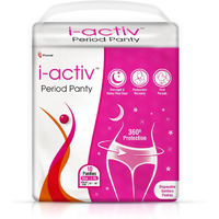 I Activ Period Panty For Girls & Women | L-Xl | 10's Pack | Disposable Period Panties For Women | Maternity Pads After Delivery For Heavy Flow Periods | 360 Degree Protection | Waist Size - 31" To 48"