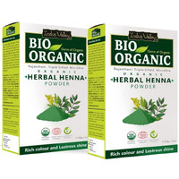 Indus Valley Bio Organic Herbal Henna Powder For Hair |Chemical-Free With Tulsi, Amla, Shikakai, Reetha, Fenugreek, Cassia & Bhringraj | Fortifies Hair Health | 200G (2 X 100G)