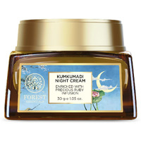 Forest Essentials Kumkumadi Night Cream | Ayurvedic Face Cream With Vitamin C | For Pigmentation & Acne Scars | With Kumkumadi Tailam