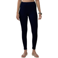 Lyra Women Solid Premium Cotton Ankle Length Leggings | Mid-Waist | Fashionwear