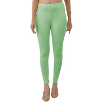 Lyra Women Solid Premium Cotton Ankle Length Leggings | Mid-Waist | Fashionwear