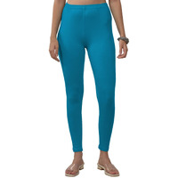Lux Lyra Blue Sapphire Free Size Ankle Leggings