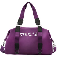 Storite Nylon 47 Cm Travel Duffle Bag, Sports Shoulder Bag For Women With Wet Pocket Weekender Overnight Luggage Bag - (Red Wine, 47 X 16 X 30 Cm)