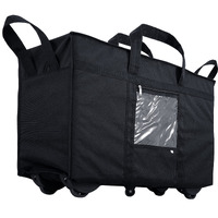 Storite Nylon 70 Cm Large Travel Duffle Bag Luggage Storage Trolley Bag Luggage Bag For Travel With Five Wheels & Front Transparent Pocket (Black, 70 X 27.5 X 45 Cm)