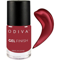 Odiva Gel Finish Nail Polish Dries In 45 Seconds | Chip-Resistant | Glossy Finish | High Shine | Nail Polish For Women, 11 Ml (Tango With Red,Orange)