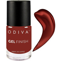 Odiva Gel Finish Nail Polish | Dries In 45 Seconds |Chip-Resistant | Glossy Finish | High Shine | Nail Polish For Women 11 Ml (5 Scarlet Ribbons(Red))
