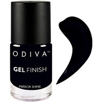 Odiva Gel Finish Nail Polish Long Lasting Smooth Finish 11 Ml (13 Lbd (Black))