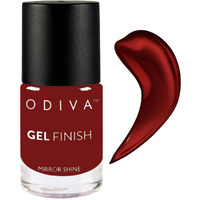 Odiva Gel Finish Nail Polish, | Glossy Finish | Quick Drying | Long Lasting | High Shine, 11 Ml (24 Tomatina,(Bright Red))