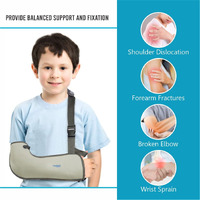 Leeford Arm Sling,Child Size Comfortable Fit To Support Health|Smart&Sleek|Highly Durable|100% Polyester|Provides Support To Fractured Arm|Comfortable Velcro For Men&Women,Pack Of 1(9 To 10)
