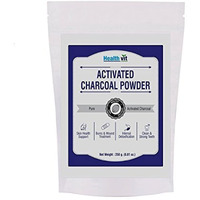Healthvit Activated Charcoal Powder | Support Skin Health | Teeth Whitening Charcoal Powder | 100% Natural & Chemical Free | 250Gm
