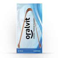 Oralvit Copper Tongue Cleaner (2 Pcs) - Dentist Recommended For Dental Health And Fresh Breath