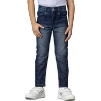 Tales & Stories Boys Blue Elastane Jeans (T198010-13-14-Db_Blue_13-14 Years)