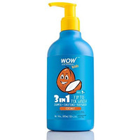 Wow Skin Science Kids Tip To Toe Wash - Shampoo - Conditioner - Body Wash - No Sulphates & Parabens - Coconut, 300 Ml