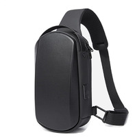 Red Lemon Bange Waterproof Tpu Unisex Travel Crossbody Sling Bag Chest Pack With Usb Charging (Black)