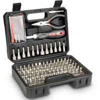 Agaro Chrome Vanadium Steel Screwdriver And Bit Set With Carry Box- 151 Pieces (Black)