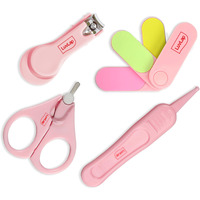 Luvlap Baby Grooming - Manicure Set, 4Pcs, Pink, 0M+