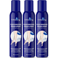 Urban Yog Hair Removal Cream Spray For Women - (200 Ml * 3 Units) (Pack Of 3) | Painless Body Hair Removal For WomenS Hands, Legs & Under Arms | Natural & Safe