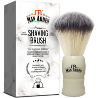 Man Arden Royal White Premium Shaving Brush With Ultra Soft & Absorbent Bristles & Long Handle | Cruelty Free | For A Smooth Shave