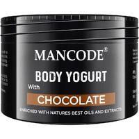 Mancode Chocolate Body Yogurt Body Cream - 100Gm For Men | Dry Dull Rough Skin Quick Absorbing | Instant Moisturization | Knees, Elbows, Neck, Underarms, Back, Ankles, Knuckles| Gentle Exfoliant