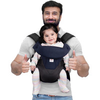 Mylo Baby Carrier Bag For 4 To 24 Months | Max Weight 15Kg | With 4 Comfortable Carrying Positions | Lightweight & Travel Friendly (Blue & Black)
